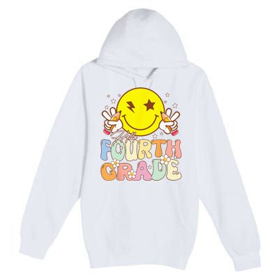 Hello 4th Grade Fourth Grade Funny Smile Face Back To School Premium Pullover Hoodie