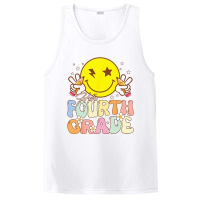 Hello 4th Grade Fourth Grade Funny Smile Face Back To School PosiCharge Competitor Tank