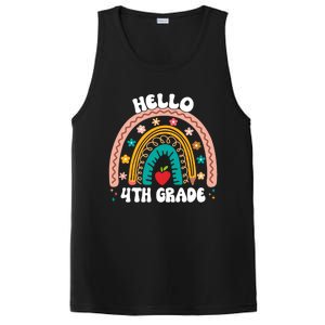 Hello 4Th Grade Rainbow Teacher Cute Team 4Th Grade Squad Gift PosiCharge Competitor Tank