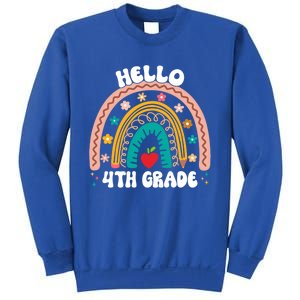 Hello 4Th Grade Rainbow Teacher Cute Team 4Th Grade Squad Gift Sweatshirt