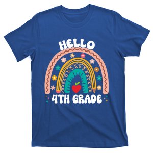 Hello 4Th Grade Rainbow Teacher Cute Team 4Th Grade Squad Gift T-Shirt