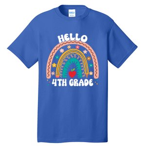 Hello 4Th Grade Rainbow Teacher Cute Team 4Th Grade Squad Gift Tall T-Shirt