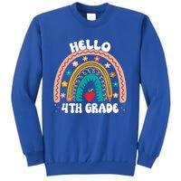 Hello 4Th Grade Rainbow Teacher Cute Team 4Th Grade Squad Gift Tall Sweatshirt