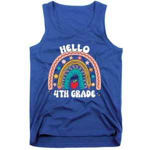 Hello 4Th Grade Rainbow Teacher Cute Team 4Th Grade Squad Gift Tank Top