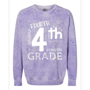 Hello 4th Grade Teacher Boy and Team Fourth Grade Girl Colorblast Crewneck Sweatshirt