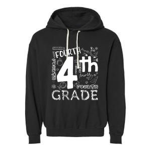 Hello 4th Grade Teacher Boy and Team Fourth Grade Girl Garment-Dyed Fleece Hoodie