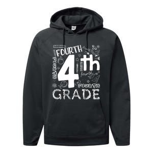 Hello 4th Grade Teacher Boy and Team Fourth Grade Girl Performance Fleece Hoodie