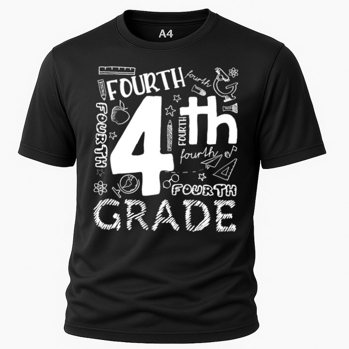 Hello 4th Grade Teacher Boy and Team Fourth Grade Girl Cooling Performance Crew T-Shirt