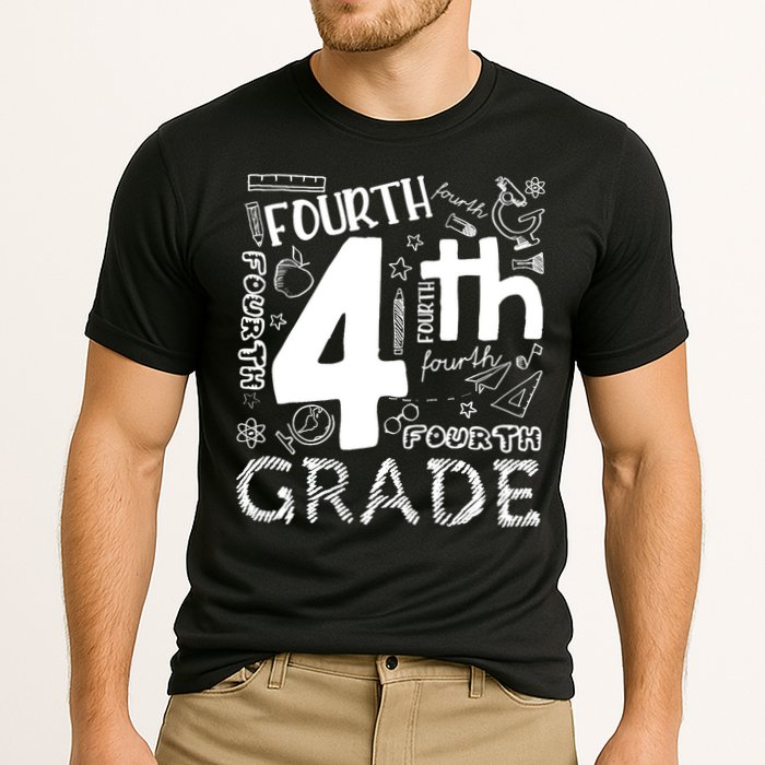 Hello 4th Grade Teacher Boy and Team Fourth Grade Girl Cooling Performance Crew T-Shirt