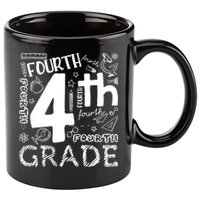 Hello 4th Grade Teacher Boy and Team Fourth Grade Girl 11oz C Handle Ceramic Mug