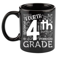 Hello 4th Grade Teacher Boy and Team Fourth Grade Girl 11oz C Handle Ceramic Mug