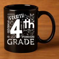 Hello 4th Grade Teacher Boy and Team Fourth Grade Girl 11oz C Handle Ceramic Mug