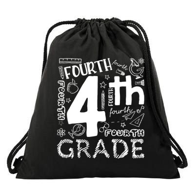Hello 4th Grade Teacher Boy and Team Fourth Grade Girl Drawstring Bag