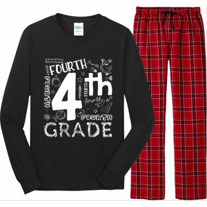 Hello 4th Grade Teacher Boy and Team Fourth Grade Girl Long Sleeve Pajama Set