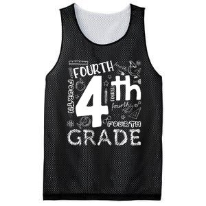 Hello 4th Grade Teacher Boy and Team Fourth Grade Girl Mesh Reversible Basketball Jersey Tank