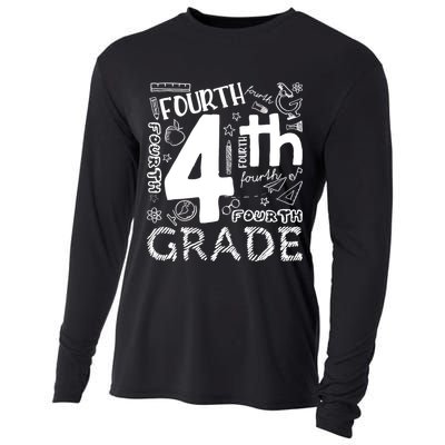 Hello 4th Grade Teacher Boy and Team Fourth Grade Girl Cooling Performance Long Sleeve Crew