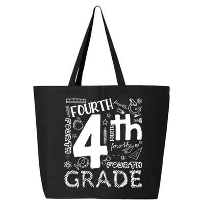 Hello 4th Grade Teacher Boy and Team Fourth Grade Girl 25L Jumbo Tote
