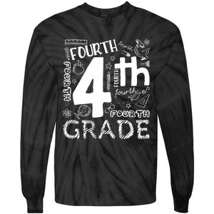 Hello 4th Grade Teacher Boy and Team Fourth Grade Girl Tie-Dye Long Sleeve Shirt