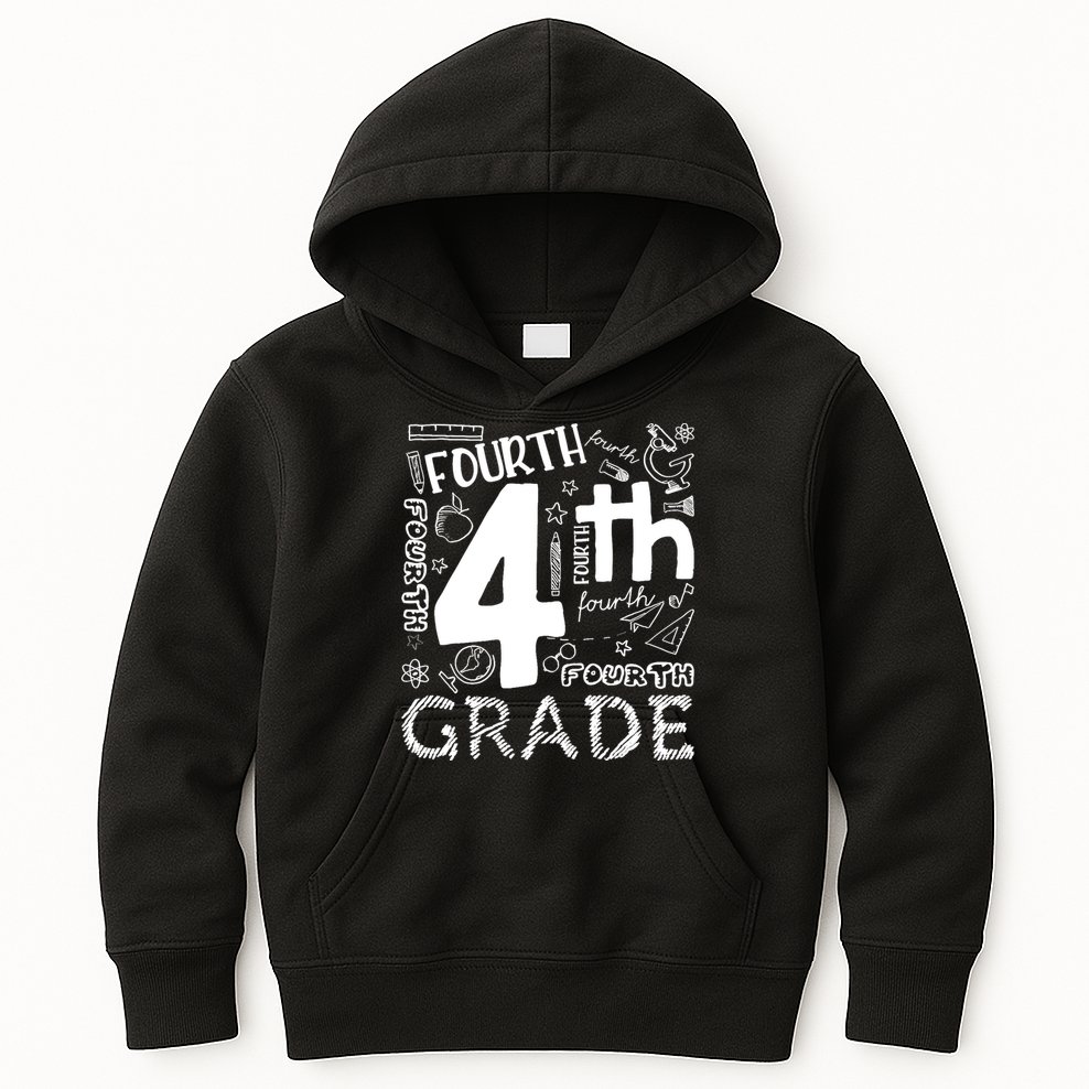 Hello 4th Grade Teacher Boy and Team Fourth Grade Girl Kids Hoodie