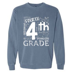 Hello 4th Grade Teacher Boy and Team Fourth Grade Girl Garment-Dyed Sweatshirt