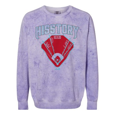 Hisstory 4 Home Runs In 1 Inning Arizona Baseball Colorblast Crewneck Sweatshirt