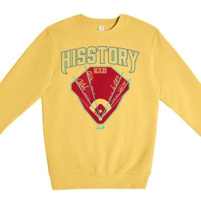 Hisstory 4 Home Runs In 1 Inning Arizona Baseball Premium Crewneck Sweatshirt