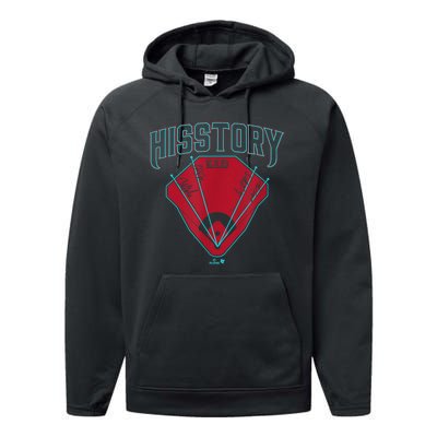 Hisstory 4 Home Runs In 1 Inning Arizona Baseball Performance Fleece Hoodie