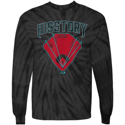 Hisstory 4 Home Runs In 1 Inning Arizona Baseball Tie-Dye Long Sleeve Shirt