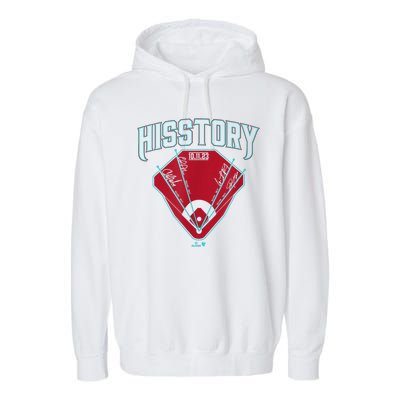 Hisstory 4 Home Runs In 1 Inning Arizona Baseball Garment-Dyed Fleece Hoodie