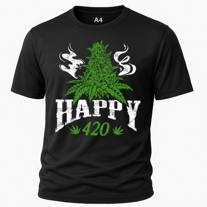 Happy 420 Marijuana Merch To Celebrate Weed Day On 420 Cooling Performance Crew T-Shirt