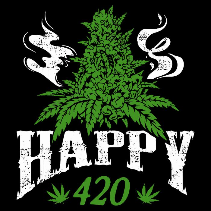 Happy 420 Marijuana Merch To Celebrate Weed Day On 420 Drawstring Bag