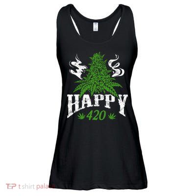 Happy 420 Marijuana Merch To Celebrate Weed Day On 420 Ladies Essential Flowy Tank