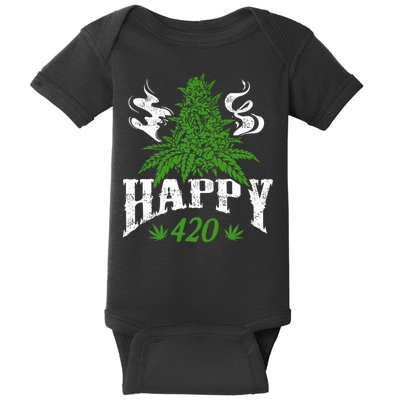 Happy 420 Marijuana Merch To Celebrate Weed Day On 420 Baby Bodysuit
