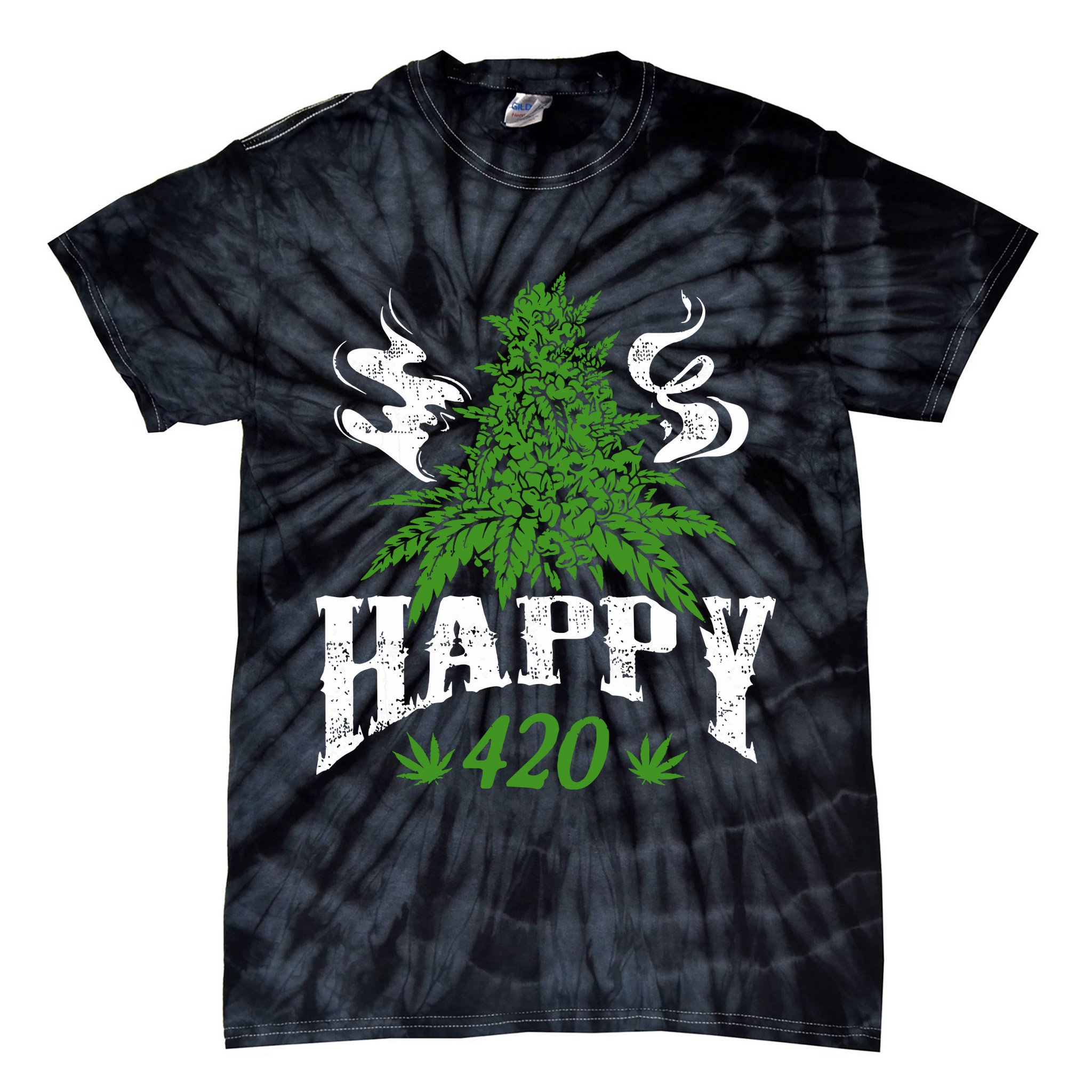 Happy 420 Marijuana Merch To Celebrate Weed Day On 420 Tie-Dye T-Shirt