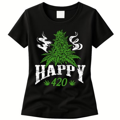 Happy 420 Marijuana Merch To Celebrate Weed Day On 420 Womens T-Shirt