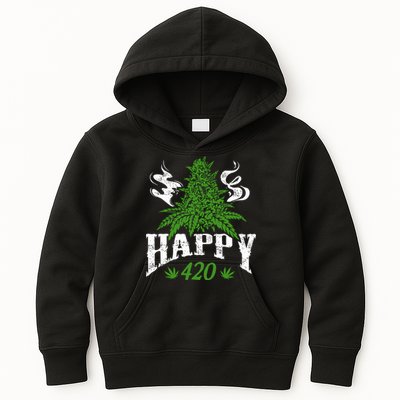 Happy 420 Marijuana Merch To Celebrate Weed Day On 420 Kids Hoodie