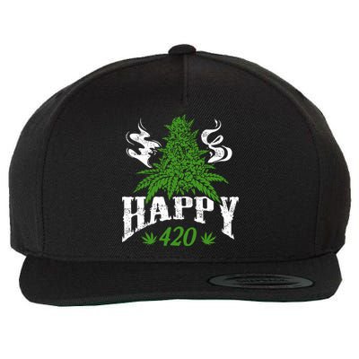 Happy 420 Marijuana Merch To Celebrate Weed Day On 420 Wool Snapback Cap