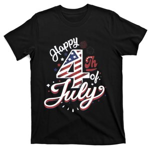 Happy 4th Of July Patriotic American US Flag 4th Of July T-Shirt