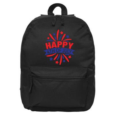 Happy 4th Of July America Celebration 16 in Basic Backpack
