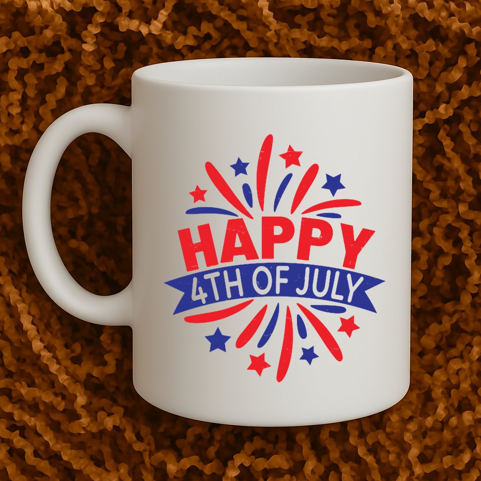 Happy 4th Of July America Celebration Mug