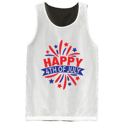 Happy 4th Of July America Celebration Mesh Reversible Basketball Jersey Tank