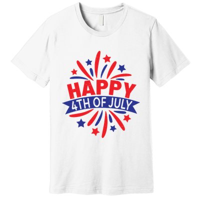 Happy 4th Of July America Celebration Premium T-Shirt