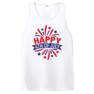 Happy 4th Of July America Celebration PosiCharge Competitor Tank