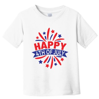 Happy 4th Of July America Celebration Toddler T-Shirt