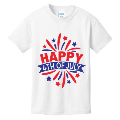 Happy 4th Of July America Celebration Kids T-Shirt