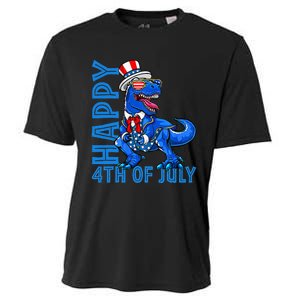 Happy 4th Of July Trex Dinosaur American Dino Cooling Performance Crew T-Shirt