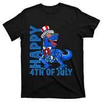 Happy 4th Of July Trex Dinosaur American Dino T-Shirt