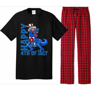 Happy 4th Of July Trex Dinosaur American Dino Pajama Set