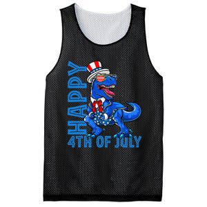 Happy 4th Of July Trex Dinosaur American Dino Mesh Reversible Basketball Jersey Tank