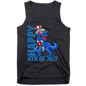 Happy 4th Of July Trex Dinosaur American Dino Tank Top